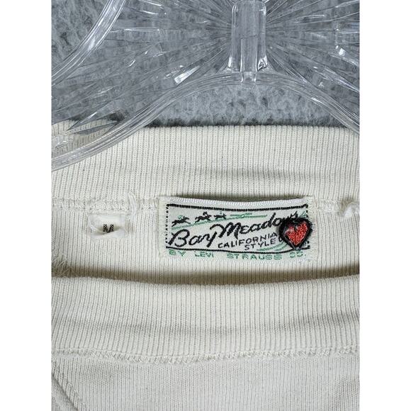 Levis Vintage LVC Bay Meadows Sweatshirt Men’s Medium Ivory Double V Heart Patch - Picture 3 of 10